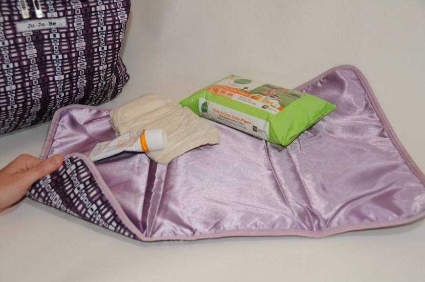 ju-ju-be be prepared - the changing pad features memory foam.