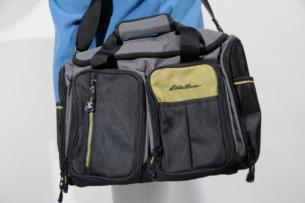 Eddie Bauer Belmont Duffle Review (Eddie Bauer Belmont Duffle. Lots and lots of exterior compartments...gets kind of confusing.)