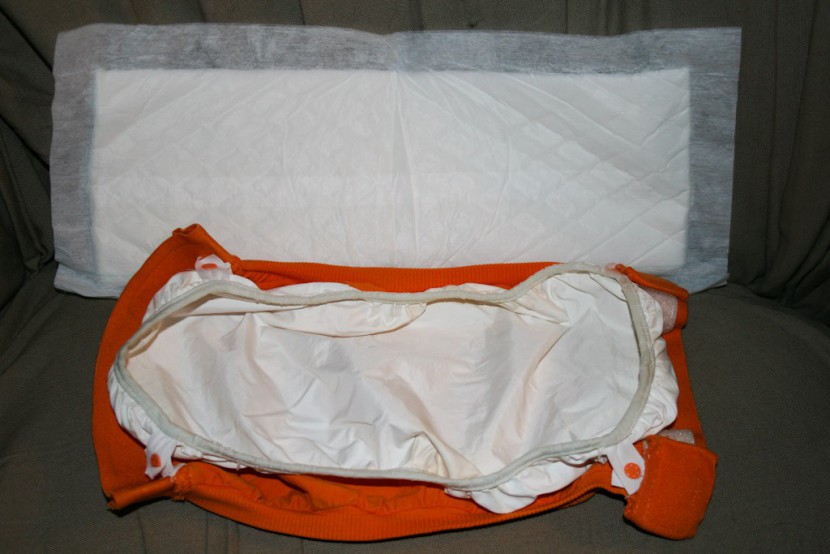 gdiaper - grefill insert is quite large compared to the cover, making it...