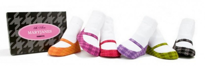 baby socks - trumpette's very popular mary jane style box set, one of many...