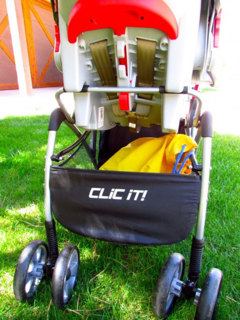 safety 1st clic it! - access to the clic-it basket is best from the front of the stroller...