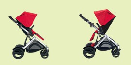 britax b-ready - forward-facing (left) or parent-facing (right)