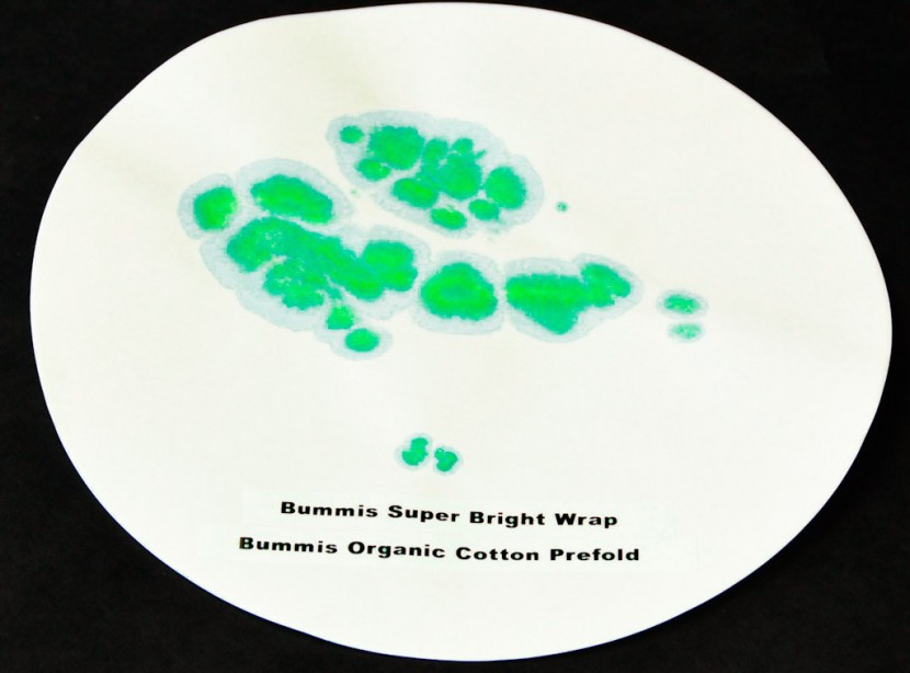 bummis organic cotton prefold scored a 4 of 10 in our absorbency lab...