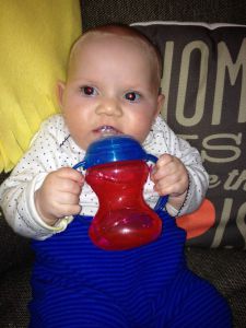 Review of Nuby Flip-It Cups and Silicone Bib · Farmhouse Mama