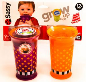 Sassy No Spill Spoutless Sippy Cup 