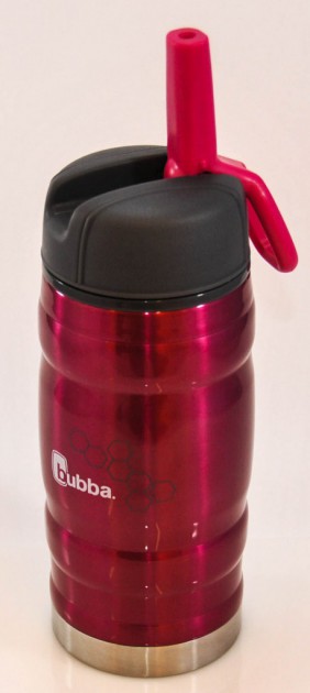 bubba hero sport - stainless steel body with a plastic flip spout with attachment loop