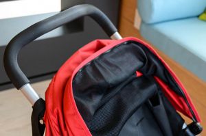 mountain buggy mini - the large, soft, rubber type, single handle bar design on the...