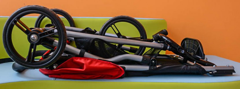 mountain buggy mini - the mini folds in half, as opposed to collapsing like an umbrella