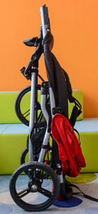 mountain buggy mini - the buggy is self-standing when folded, which can be very convenient