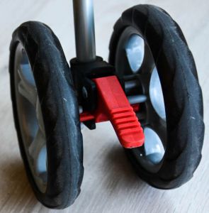 first years jet - one side of the jet double action brakes up close