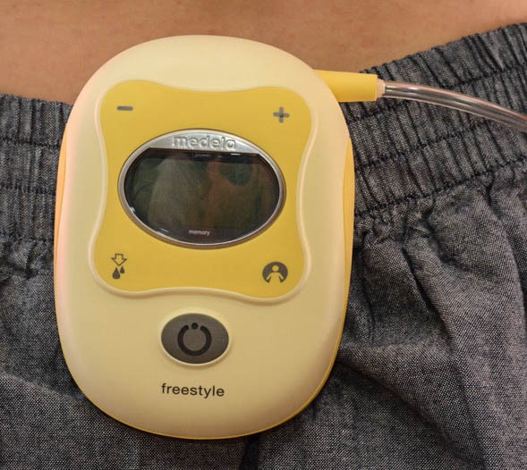 medela freestyle - part of the "hands-free" feature, clipping the motor to your...