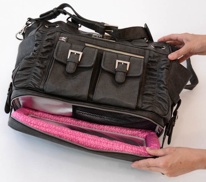 view of the ness mamie cooler while it is attached to the base of...