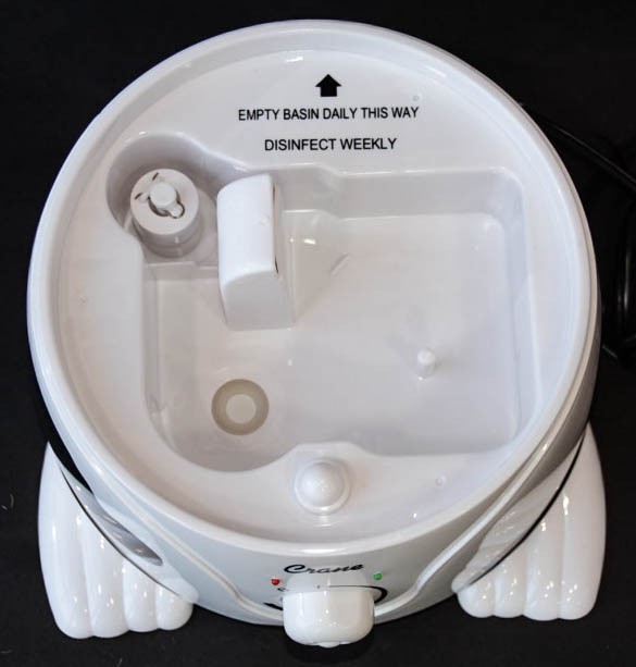 humidifier - the base of the crane adorable should be emptied daily.