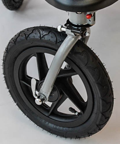 the pneumatic locking front wheels helped the bob earn a high score...