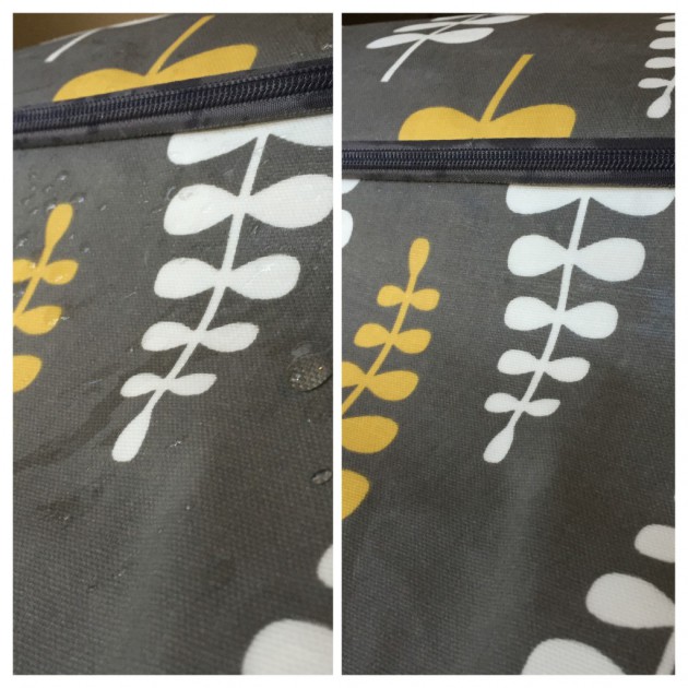 nurse purse - exposure to water did not have any lasting effects on the nurse purse.