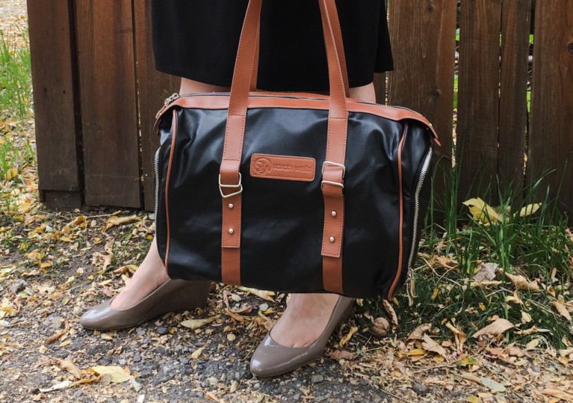 the sarah wells bag looks good at work and play. we loved its...