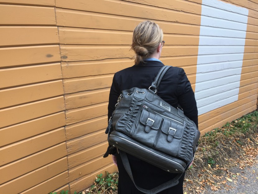 ness mamie - on the way to work. we were not kidding when we said this bag was...