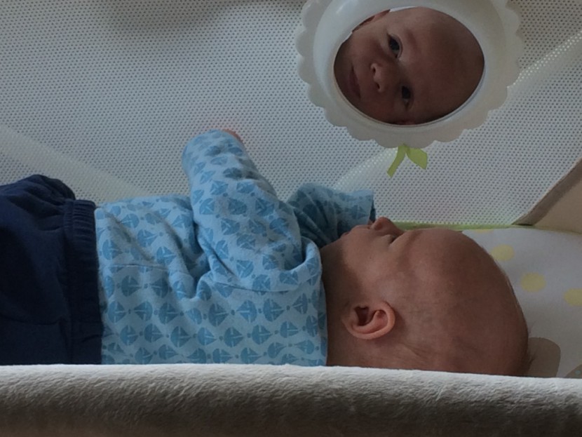 the attached mirror is a great source of discovery for your little...