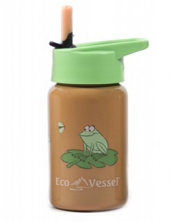 Eco Vessel Scout Kids Stainless Steel Water Bottle with Flip Straw, 13 oz