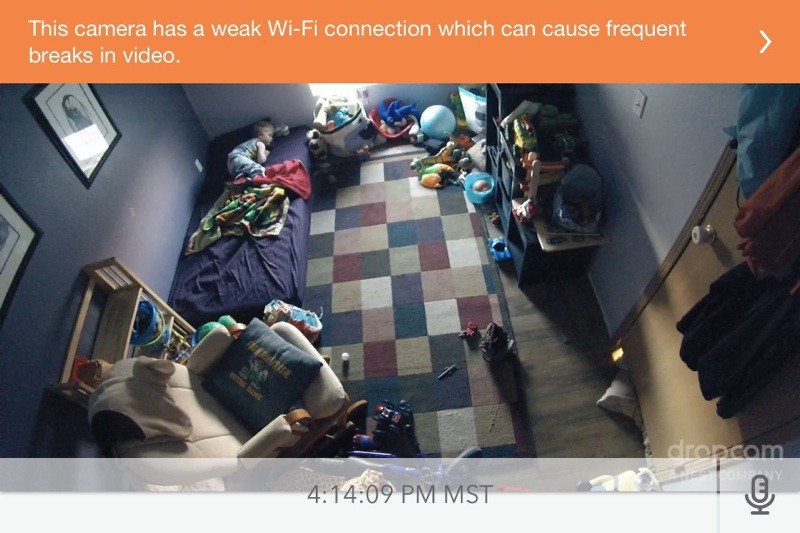 dropcam pro - if you are experiencing a weak connection, dropcam will attempt to...