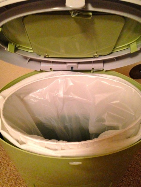 dekor plus - removing the diaper trap door turns the diaper dekor plus into an...