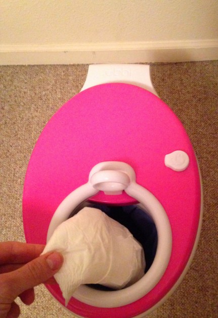 ubbi diaper pail - the ubbi door is easy to open once you know that you have to push...