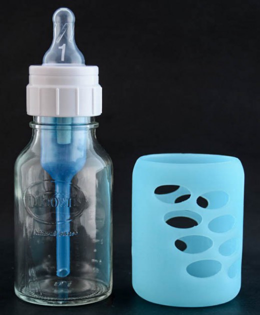 dr. brown's natural flow glass - the silicone sleeve on dr. brown's bottle is easier to remove and...