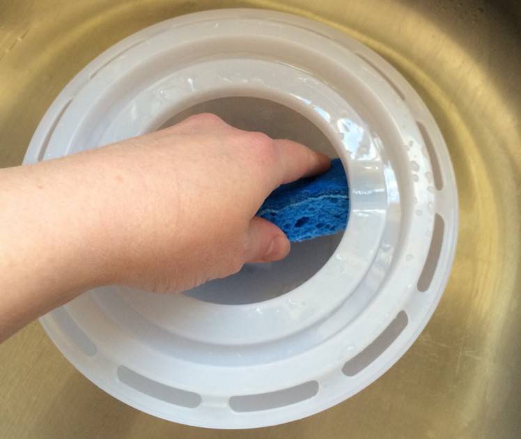 the duux humidifer base has a large opening that makes it easy to...