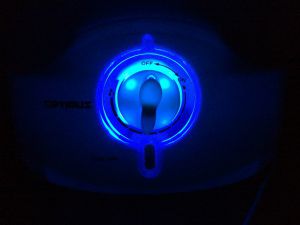 The Optimus U-31002 has a night light that gives off a gentle glow...