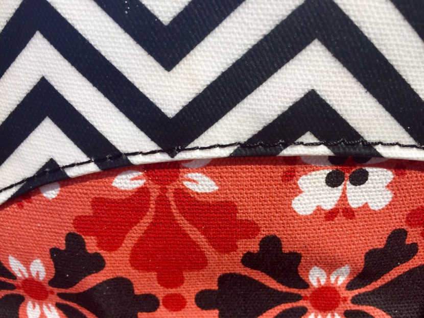close-up of the high quality organic cotton fabric and secure...