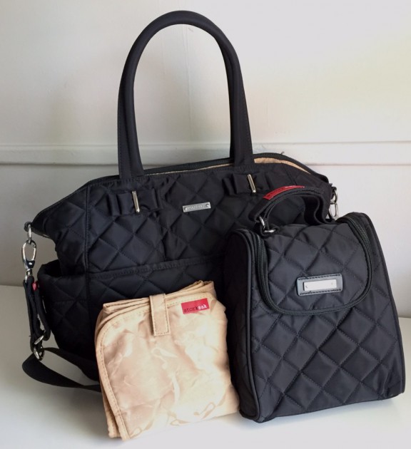 storksak bobby - the bobby and included accessories. not shown: pacifier holder.