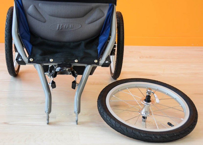 bob ironman - the front wheel on the ironman is a quick release wheel that is...