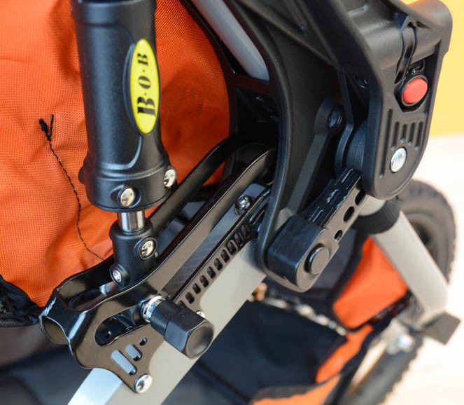 bob sport utility - this shows a close up of the adjustable suspension on the bob sport...