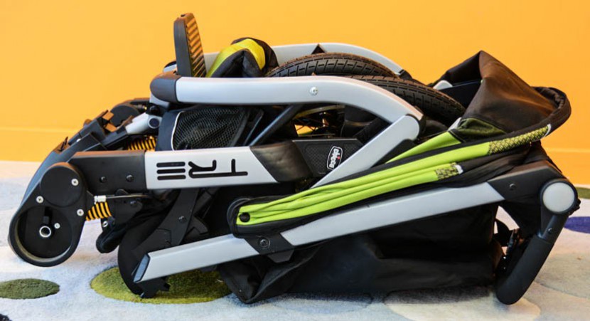 chicco tre - this is a photo of the chicco tre in a compact fold with the front...