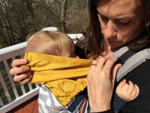 tula ergonomic baby - the sleeping hood on the tula ergonomic baby is secured by attaching...