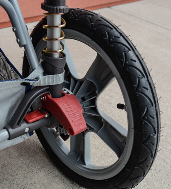 instep grand safari - the wheels on the grand safari are molded plastic and the brakes are...