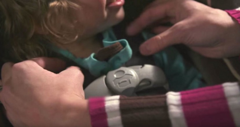 use the pinch test -- when the harness is properly tightened, you...