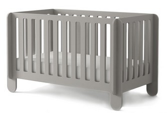 oeuf elephant crib. available in grey and white.