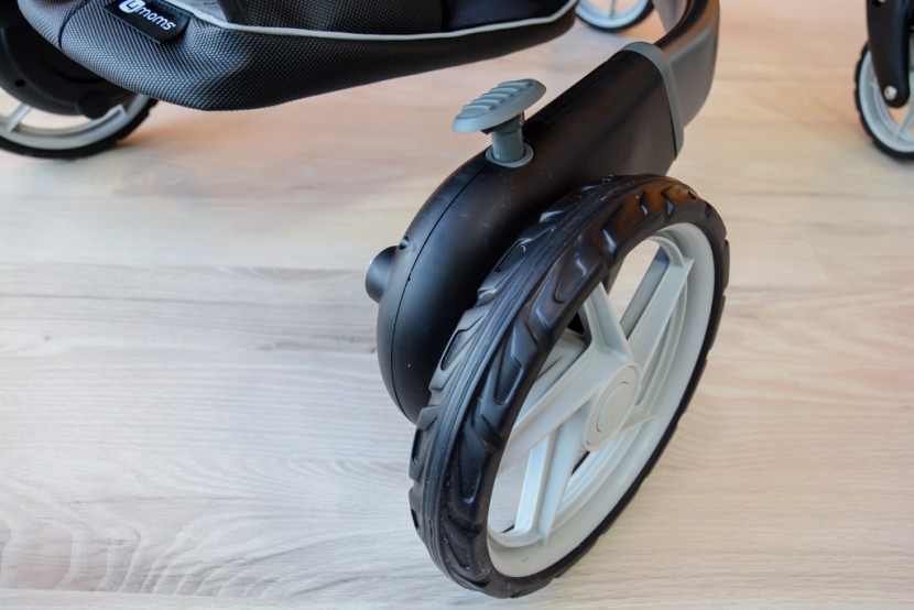 4moms origami - the brake pedal on the origami is plastic much like most of the...