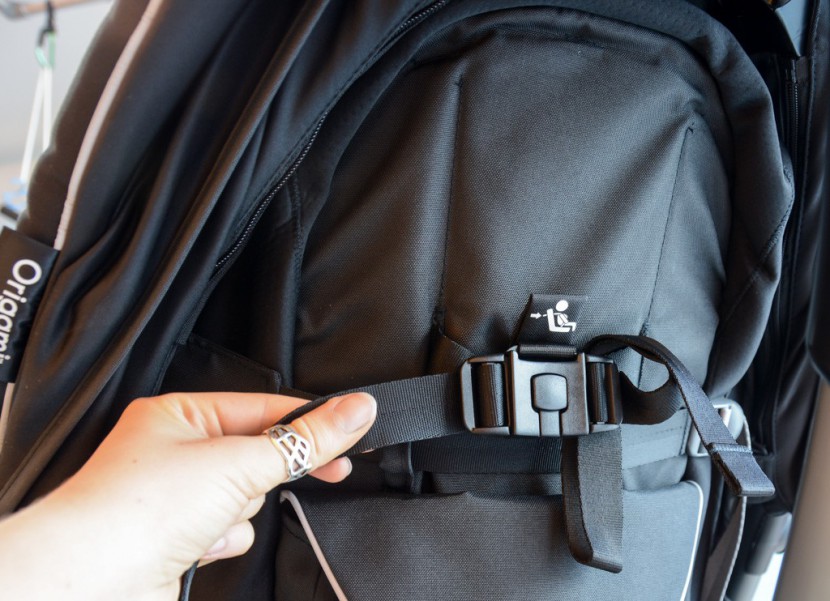 4moms origami - the recline assembly on the origami is fairly easy to use, but not...