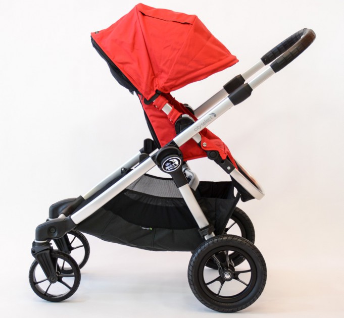 baby jogger city select - with the seat on the select facing the parent, the handlebar can get...