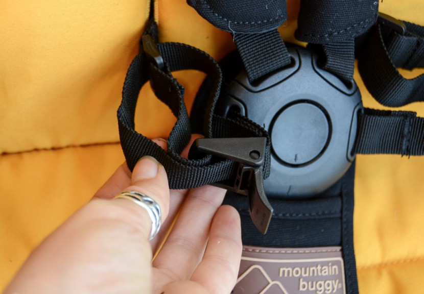 mountain buggy swift - the swift's 5 point harness is easy to use and adjust.