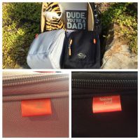 Labels of on the Pacapod Picos Pack Changer Pod and Feeder Pod.