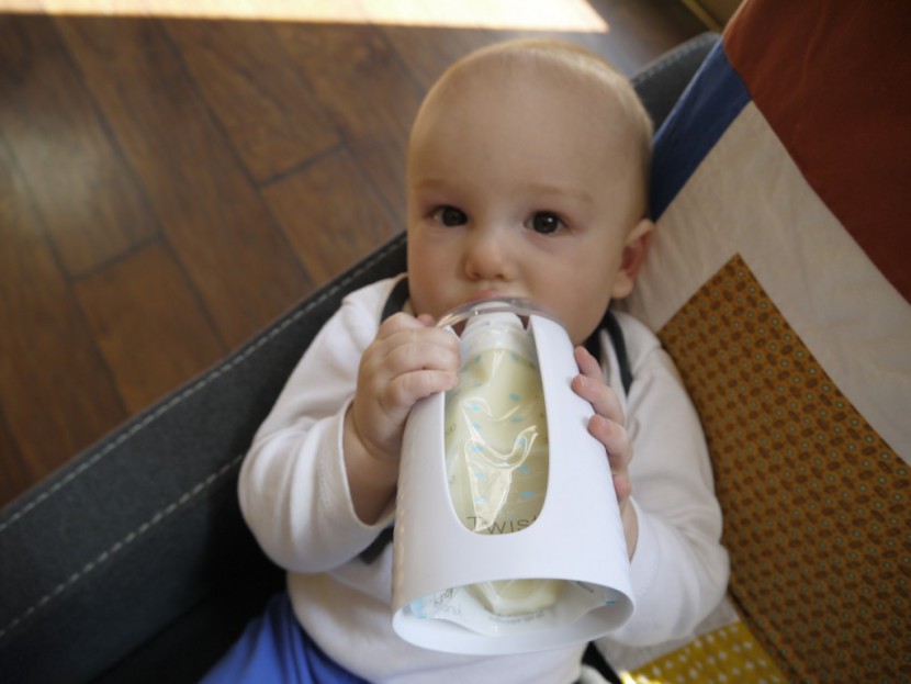 kiinde squeeze - baby boy working hard on the kiinde squeeze. overall, we felt this...