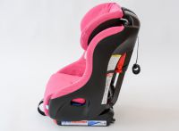 We like the way the seat fabric on the Clek is tucked into the shell...