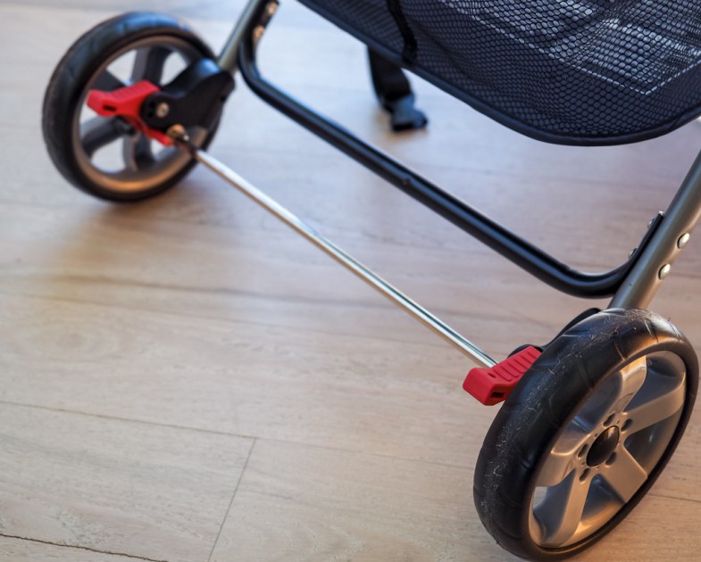 baby trend snap-n-go ex universal - the baby trend has double action brakes, which means the brakes need...