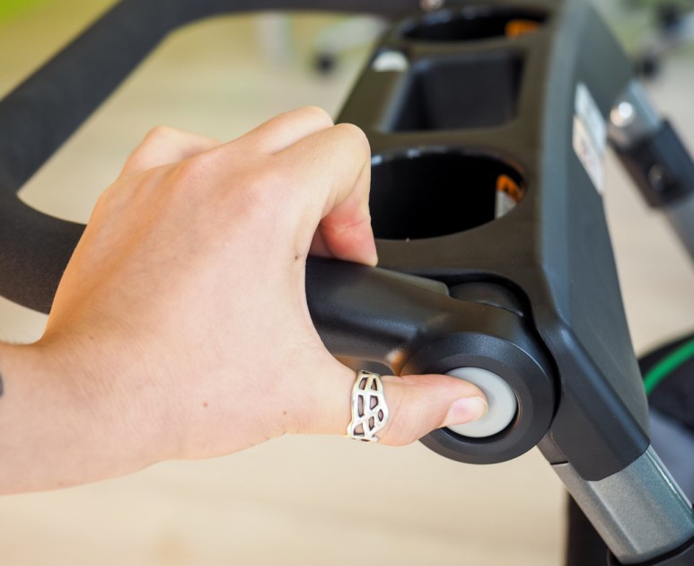 graco snugrider elite - the snugrider has an adjustable handlebar that pivots on a hinge to...