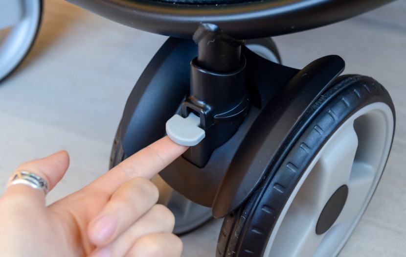 graco fastaction fold duo - the front swivel wheels on the duo can be locked in place for less...