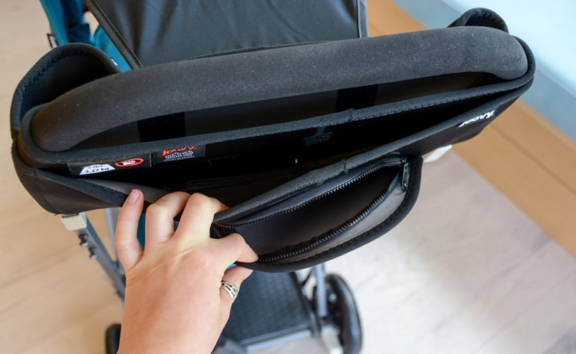 the neoprene parent console on the caboose has storage pockets and...