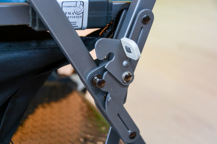 this lever locks the caboose closed.